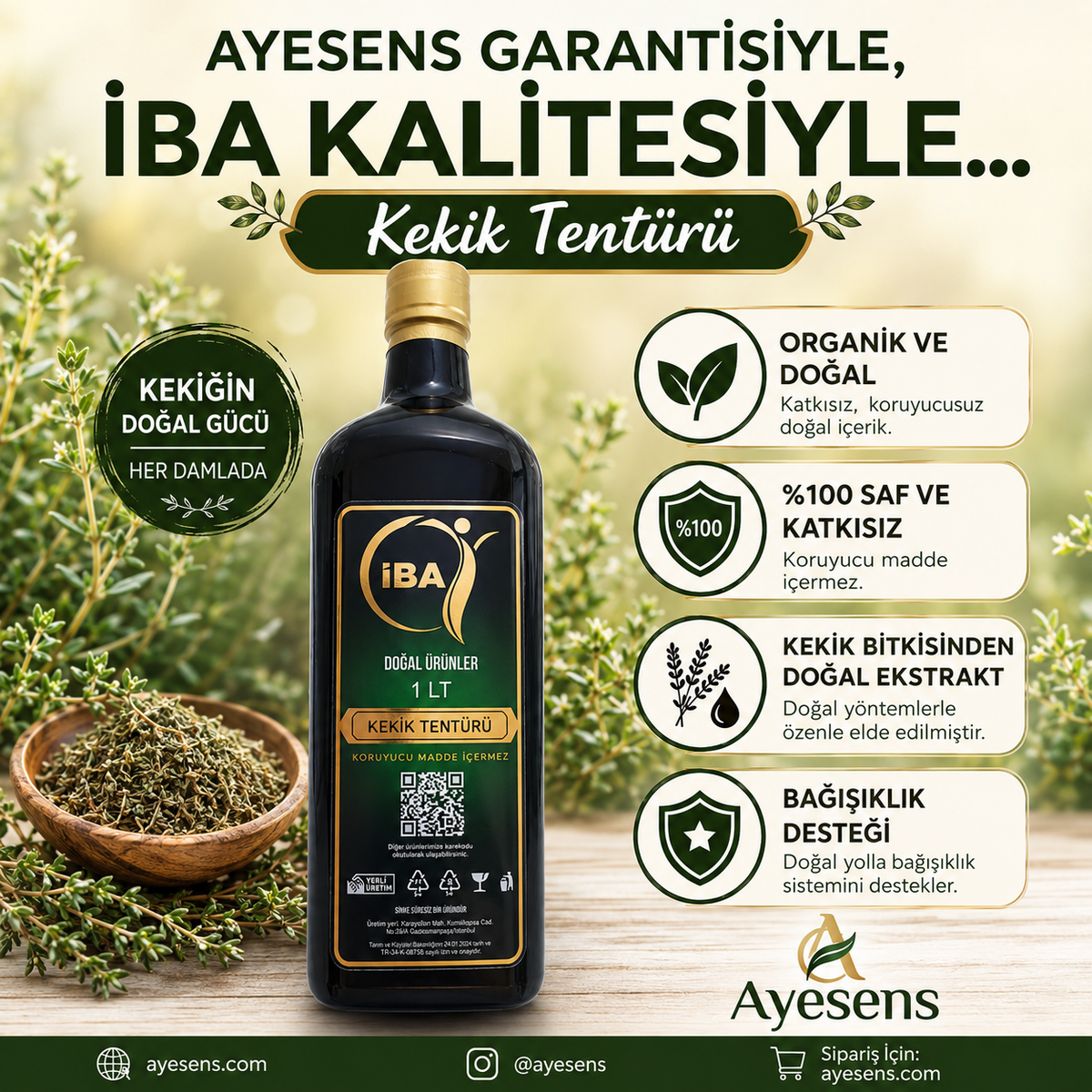 KEKİK TENTÜR SİRKESİ 1Lt