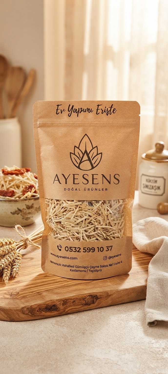 EV YAPIMI EL KESİMİ ERİŞTE 500Gr